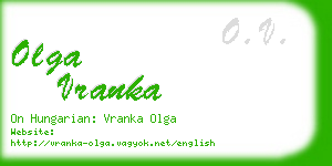 olga vranka business card